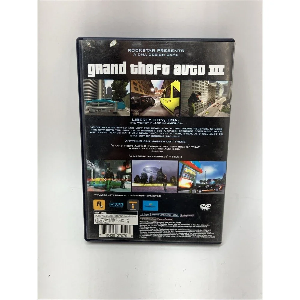 Grand Theft Auto III for Sony PlayStation 2 PS2 | 3 - COMPLETE